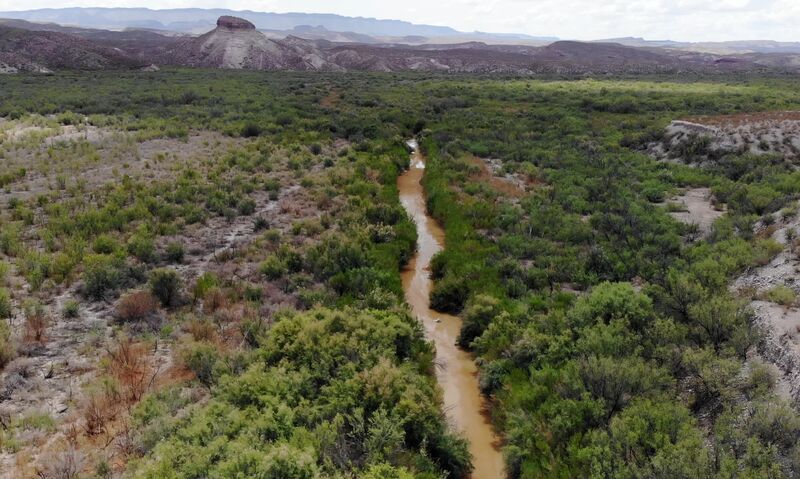 Rio Grande River with Mountains