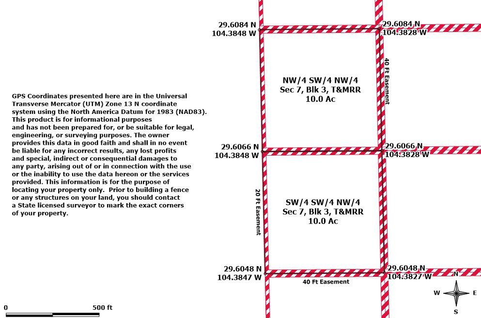 Survey map — NW/4 SW/4 NW/4 + SW/4 SW/4 NW/4